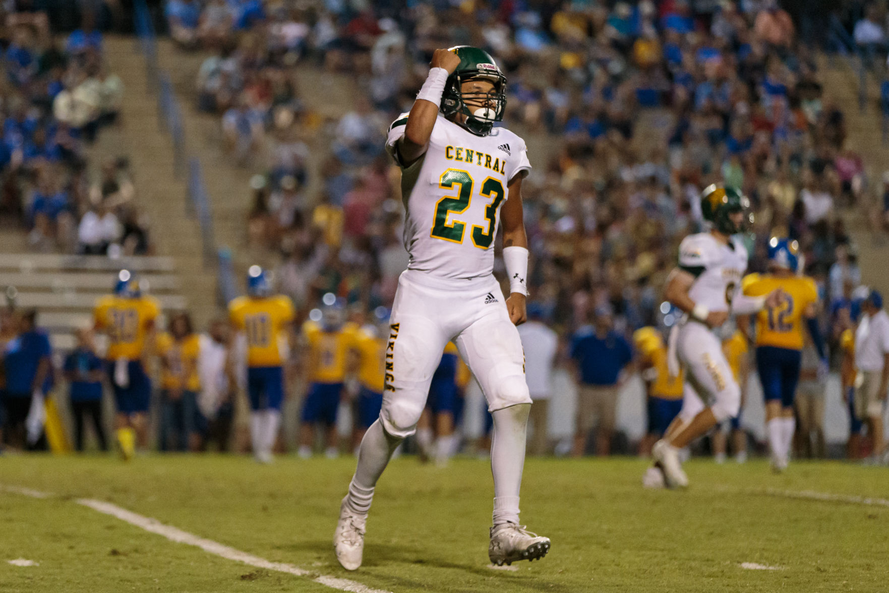 The Central Cabarrus Vikings shut out the Mount Pleasant Tigers 45-0.
